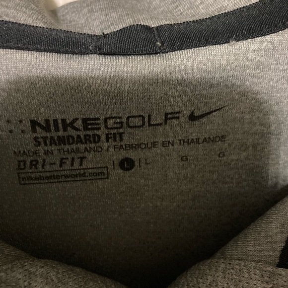 Nike Gray Polo with Maroon Stripe - Picture 3 of 3